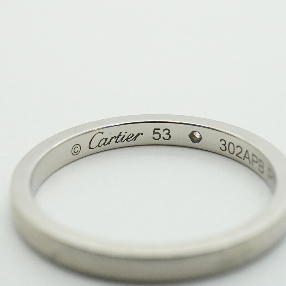 Cartier Classic Ring, 1PD (One Diamond), Pt950 Platinum, Size #53, Ladies' Ring - Picture 4 of 10